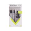 Mobilize Car Charger Dual USB 2.4A 12W + 1m USB-C Cable Black