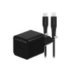 Mobilize USB-C Lader 20W met PD + MFi Lightning Nylon Kabel 1.2m - Zwart