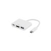 USBC-HDMI3 DELTACO USB-C HDMI AV Adapter White