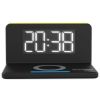RealPower ChargeAIR Clock Wireless Charging Alarm Clock Black