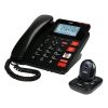 FX3960 Fysic Big Button Huistelefoon + Antwoordapparaat + Draadloze SOS Paniekknop Black