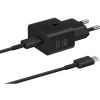 EP-T2510XBEGEU Samsung USB-C PD Wall Charger 25W + USB-C Cable Black