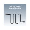 Mobilize Magnetic Nylon Cable - USB-C to USB-C - 2m. - 100W Black