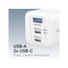 Mobilize Wall Charger 2x USB-C + 1x USB GaN 65W with PD/PPS White