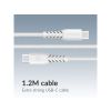 Mobilize Wall Charger USB-C + USB GaN 30W with PD/PPS + USB-C Nylon Cable 1.2m White