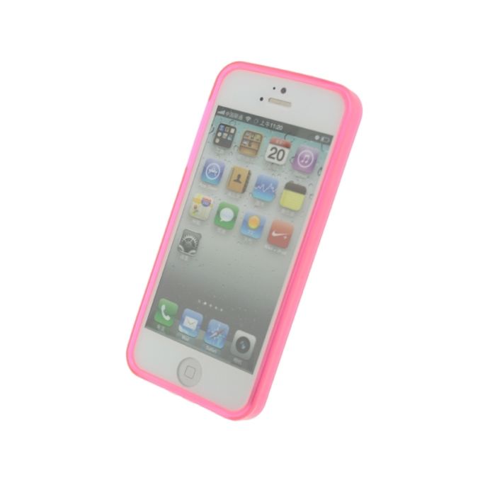 Mobilize Gelly Hoesje Apple iPhone 5/5S/SE - Transparant/Roze