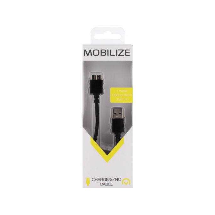 Mobilize USB Kabel 1m. - Zwart