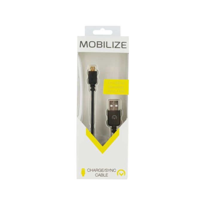 Mobilize Micro USB Kabel 1m. - Zwart