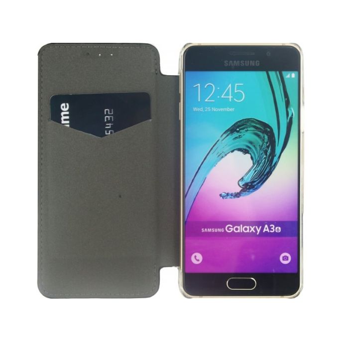 Mobilize Slim Book Samsung Galaxy A3 2016 Solid - Zwart