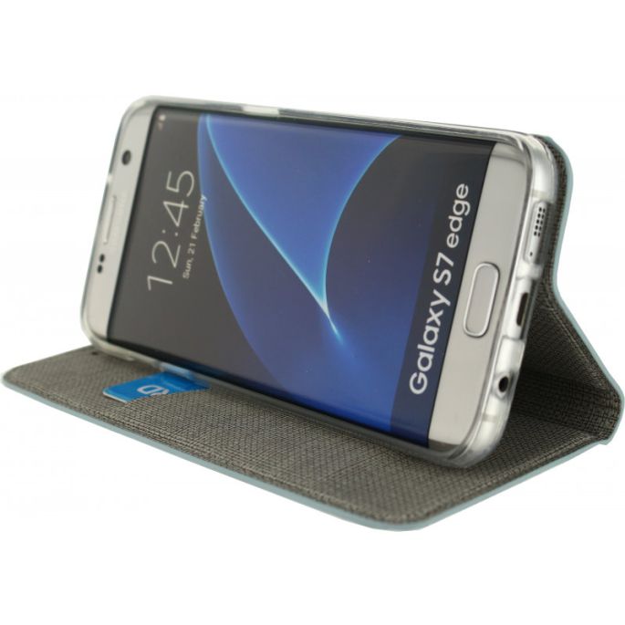 Mobilize Premium Gelly Book Case Samsung Galaxy S7 Edge - Croco/Blauw