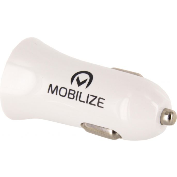 Mobilize Autolader Dual USB + 1m. Apple Lightning Kabel - Wit