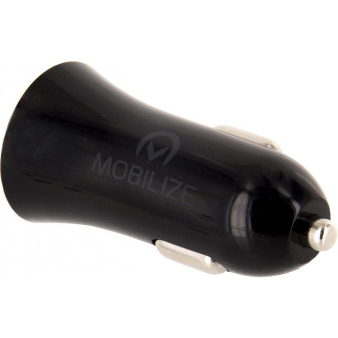 Mobilize Car Charger 2x USB 24W + USB to Micro USB Cable 1m. Black