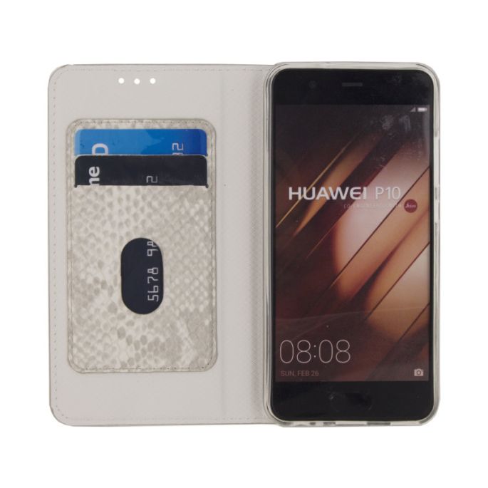 Mobilize Premium Gelly Book Case Huawei P10 - Snake/Grijs