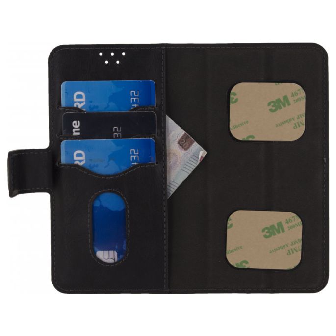 Mobilize Premium 2in1 Wallet Case Small Universeel - Zwart