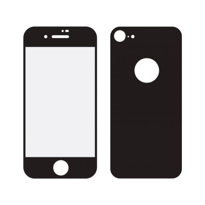 Mobilize Glas Screenprotector Edge-to-Edge Voor- en achter Apple iPhone 8 - Zwart