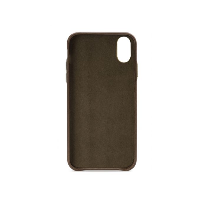 Senza Desire Leather Cover Apple iPhone XR Burned Olive