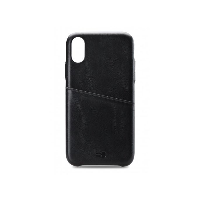 Senza Pure Lederen Cover met Card Slot Apple iPhone Xs Max - Zwart
