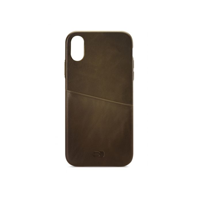 Senza Desire Lederen Cover met Card Slot Apple iPhone Xs Max - Groen