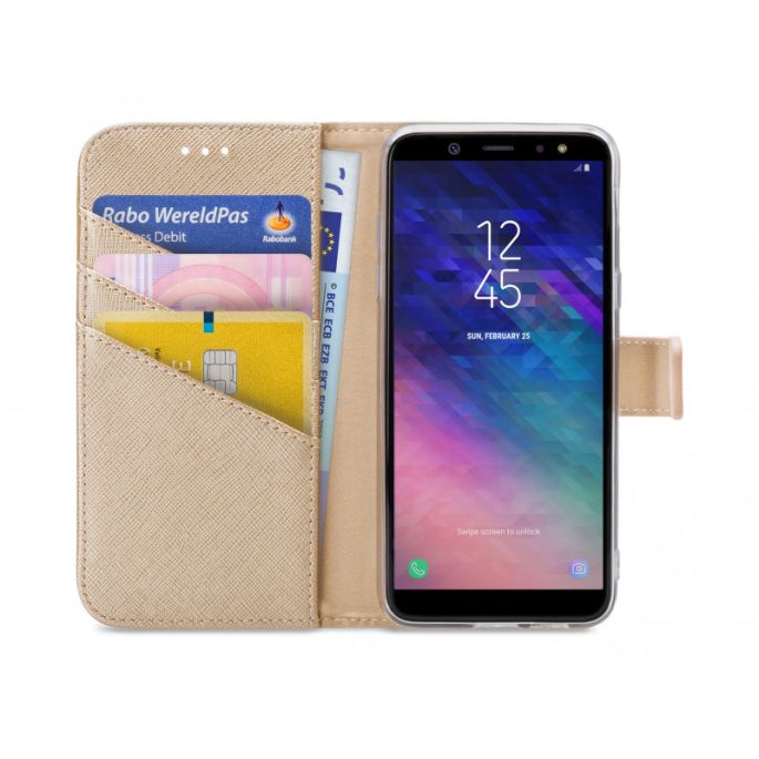 My Style Flex Book Case voor Samsung Galaxy A6 2018 - Goud