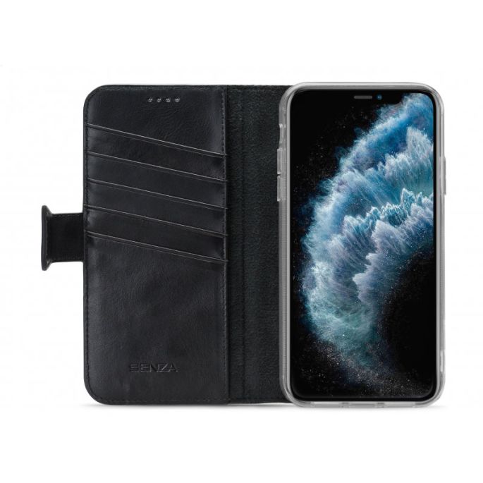 Senza Pure Lederen Wallet Apple iPhone 11 Pro - Zwart