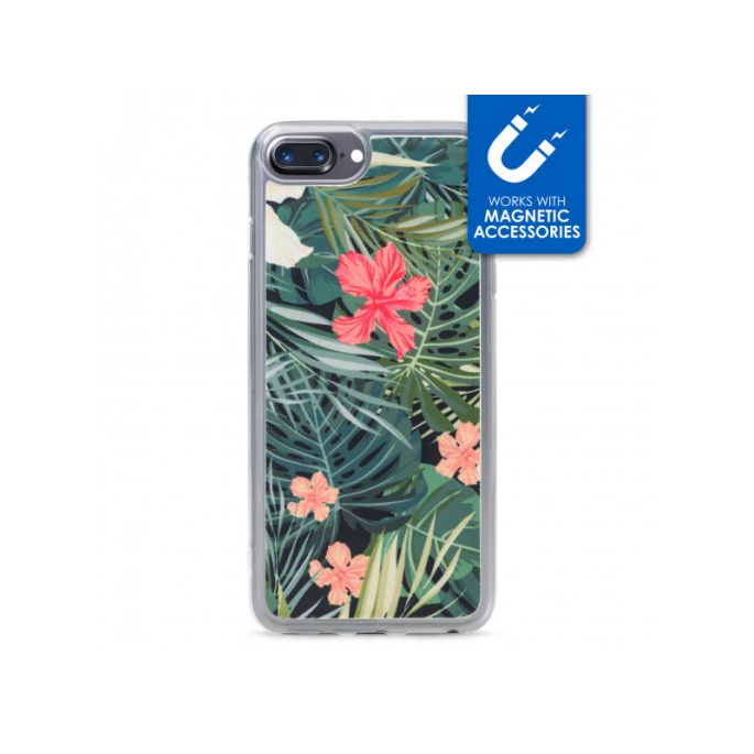 My Style Magneta Case voor Apple iPhone 6 Plus/6S Plus/7 Plus/8 Plus - Zwart Jungle