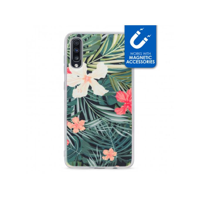 My Style Magneta Case voor Samsung Galaxy A70 - Zwart Jungle