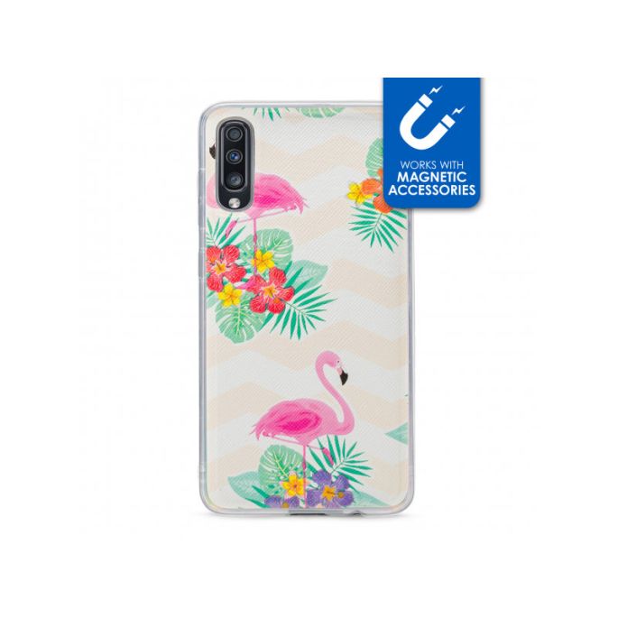 My Style Magneta Case voor Samsung Galaxy A70 - Flamingo