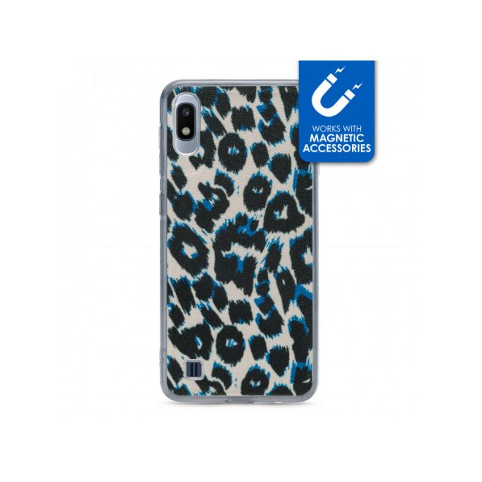 My Style Magneta Case voor Samsung Galaxy A10 - Luipaard/Blauw