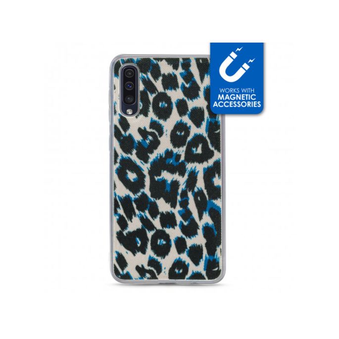 My Style Magneta Case voor Samsung Galaxy A30s/A50 - Luipaard/Blauw