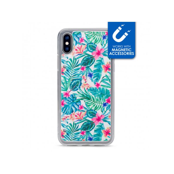 My Style Magneta Case voor Apple iPhone Xs Max - Wit Jungle