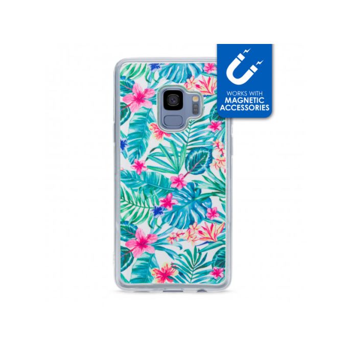 My Style Magneta Case voor Samsung Galaxy S9 - Wit Jungle