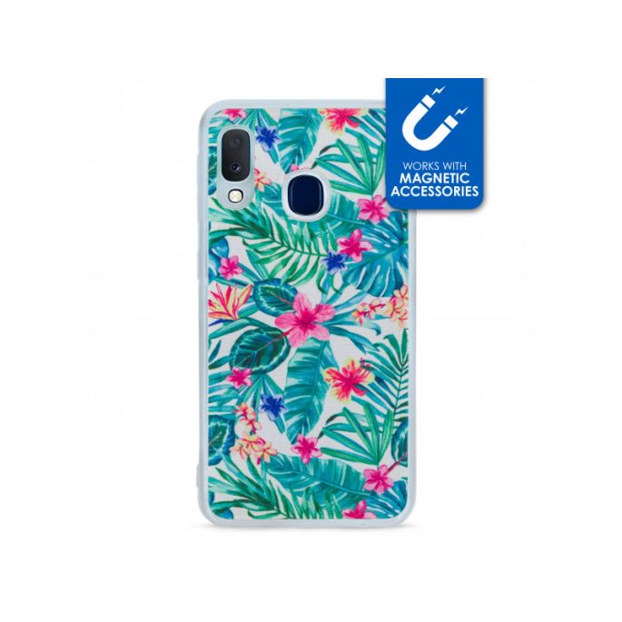 My Style Magneta Case voor Samsung Galaxy A20e - Wit Jungle