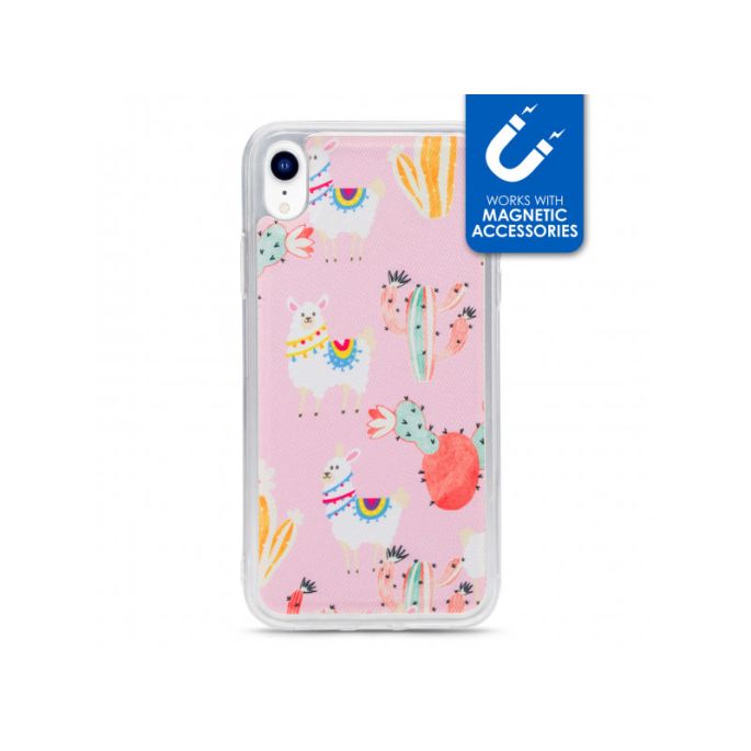 My Style Magneta Case voor Apple iPhone XR - Roze Alpaca