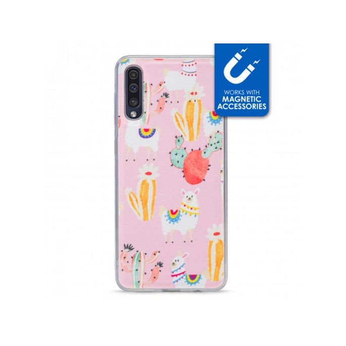 My Style Magneta Case voor Samsung Galaxy A30s/A50 - Roze Alpaca