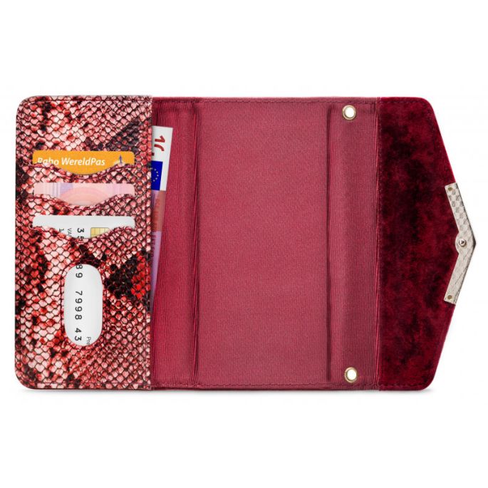 Mobilize Gelly Velvet Clutch 2in1 voor Samsung Galaxy A30s/A50 - Rood/Snake