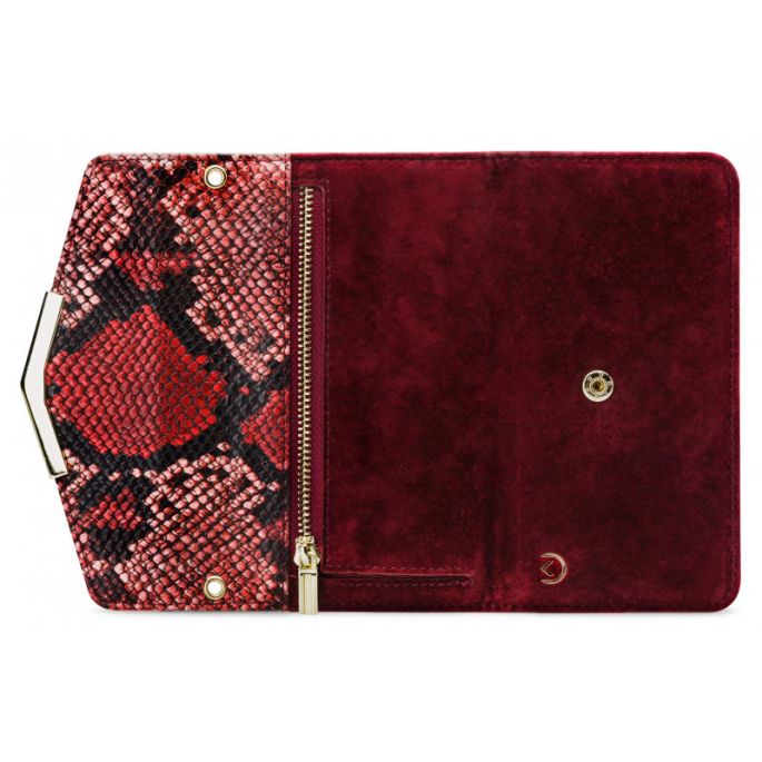 Mobilize Gelly Velvet Clutch 2in1 voor Samsung Galaxy A30s/A50 - Rood/Snake