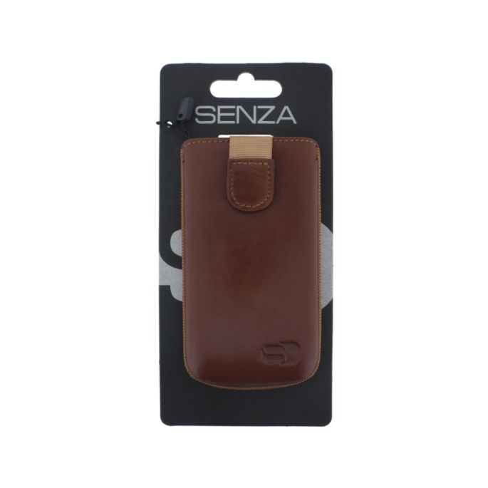 Senza Leather Slide Case Cognac Size S