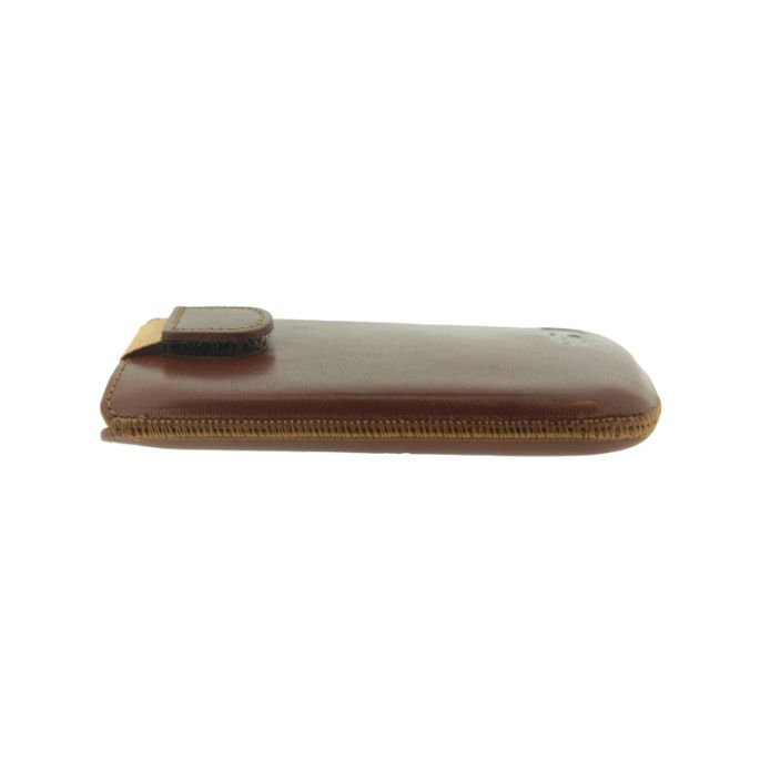 Senza Leather Slide Case Cognac Size S