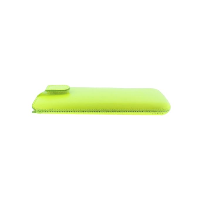 Senza Leather Slide Case Neon Yellow Size XXL