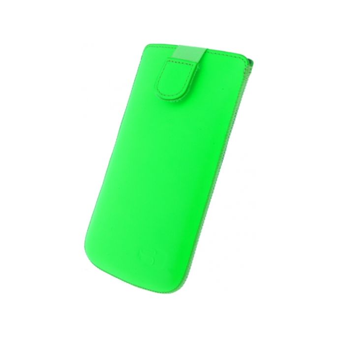 Senza Leather Slide Case Neon Green Size XXL