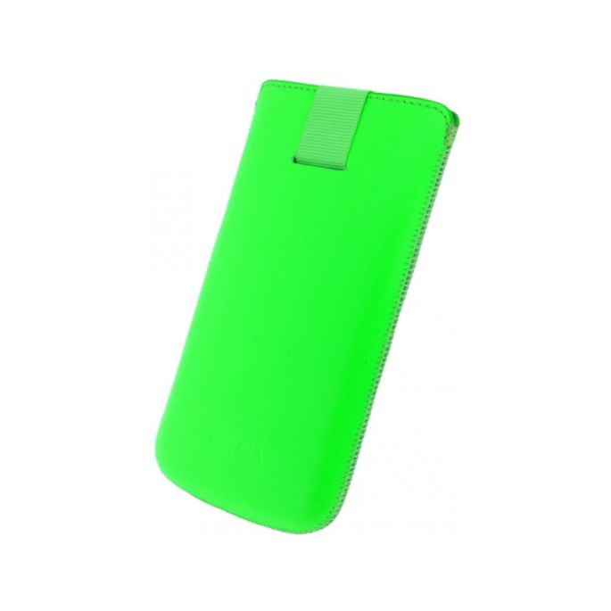 Senza Leather Slide Case Neon Green Size XXL