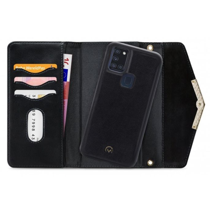 Mobilize Gelly Velvet Clutch 2in1 voor Samsung Galaxy A21s - Zwart