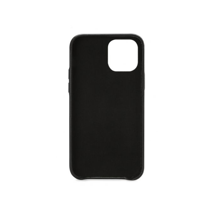 Senza Pure Lederen Cover met Card Slot Apple iPhone 12/12 Pro - Zwart