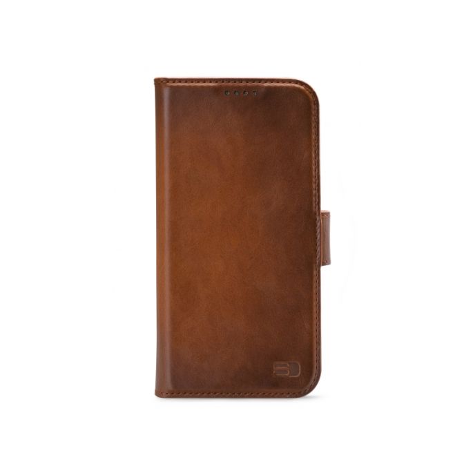 Senza Desire Lederen Wallet Apple iPhone 12 Mini - Bruin
