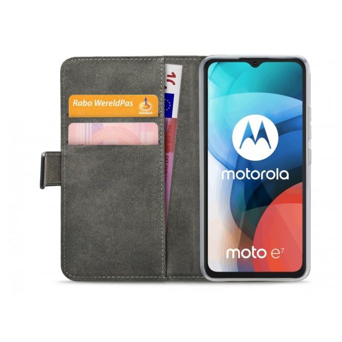 Mobilize Classic Gelly Book Case Motorola Moto E7 - Zwart