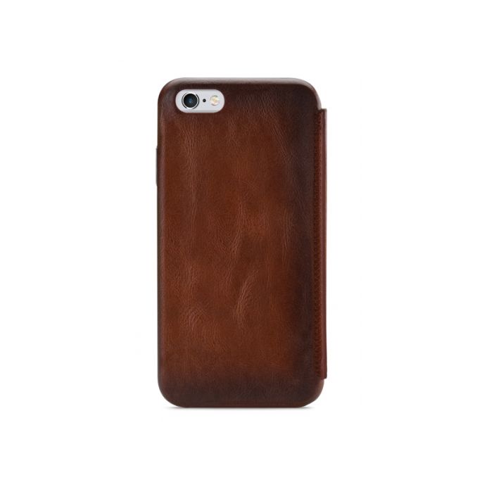 Senza Desire Skinny Leather Booklet Apple iPhone 6/6S Burned Cognac