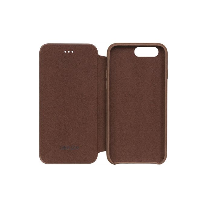 Senza Raw Skinny Leather Booklet Apple iPhone 7 Plus/8 Plus Chestnut Brown