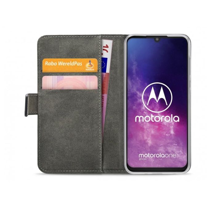 Mobilize Classic Gelly Book Case Motorola Moto One Zoom - Zwart