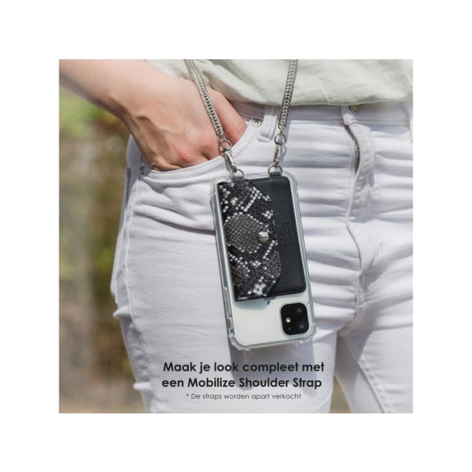 My Style Crossbody Sticker Phone Pocket - Snake/Zwart