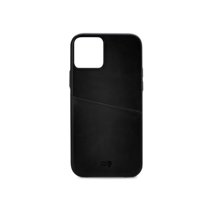 Senza Pure Lederen Cover met Card Slot Apple iPhone 13 Mini - Zwart